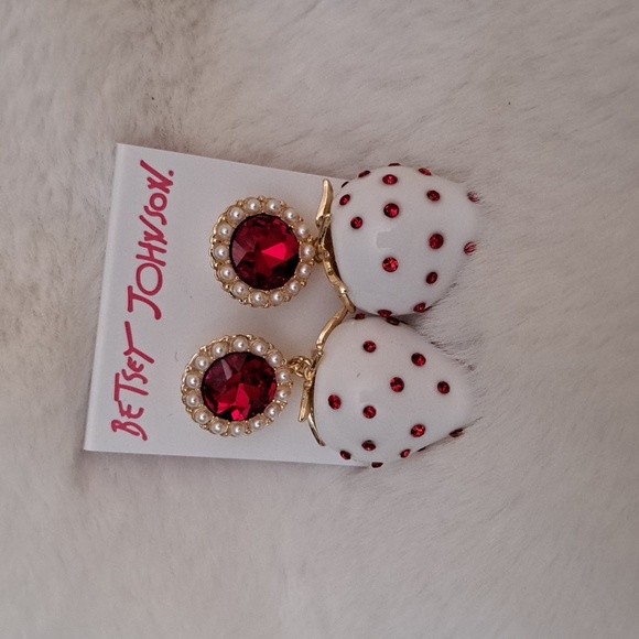 Betsey Johnson Strawberry Earrings - Picture 3 of 5